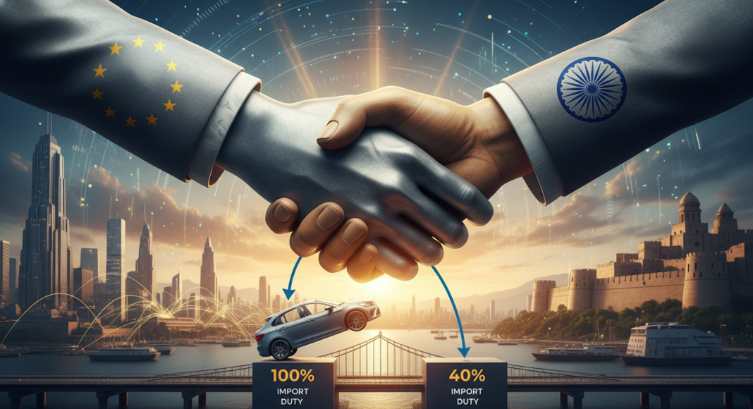ईयू के साथ ऐतिहासिक ट्रेड डील, भारत कारों पर आयात शुल्क घटाकर 40% करेगा: रिपोर्ट